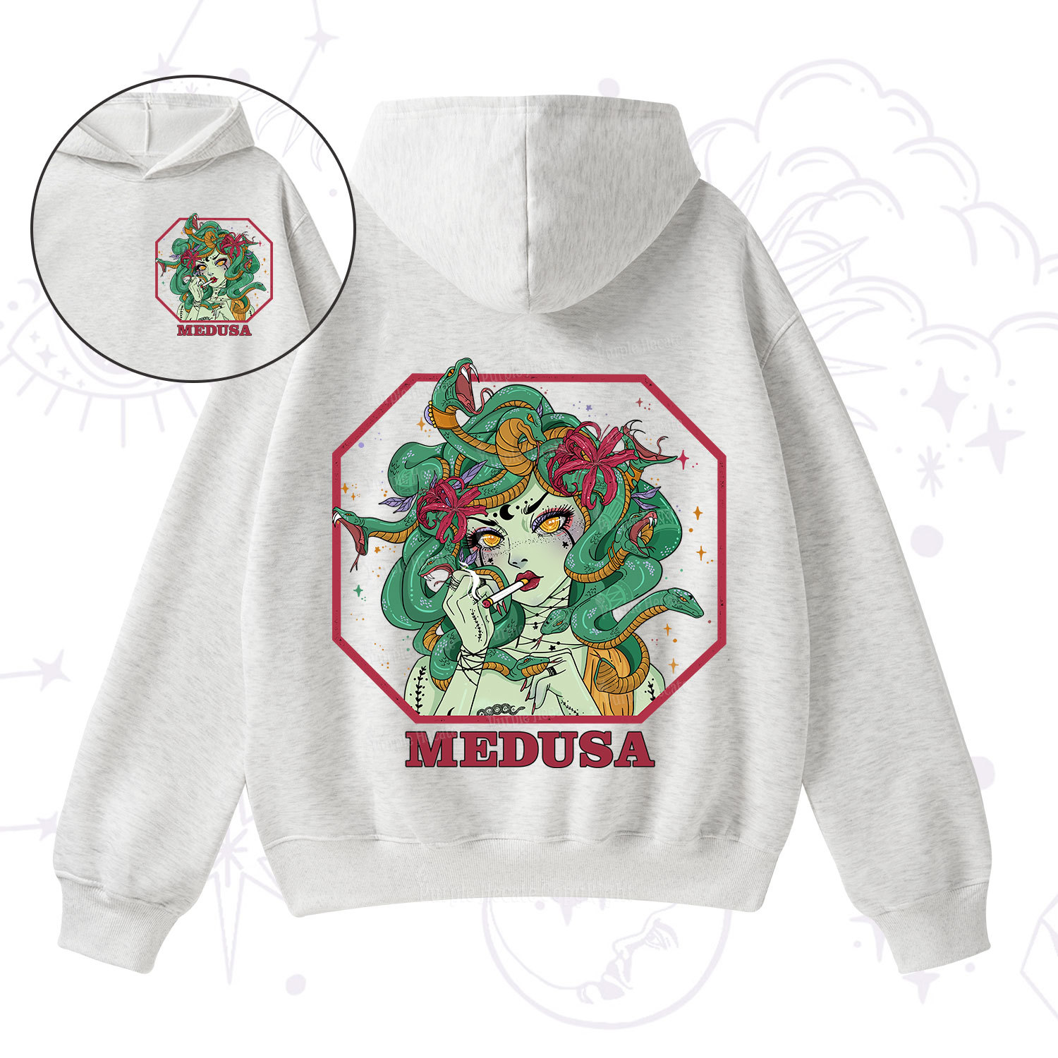 Purplehecate The Greek Goddess Medusa Fleece Hoodie Suit