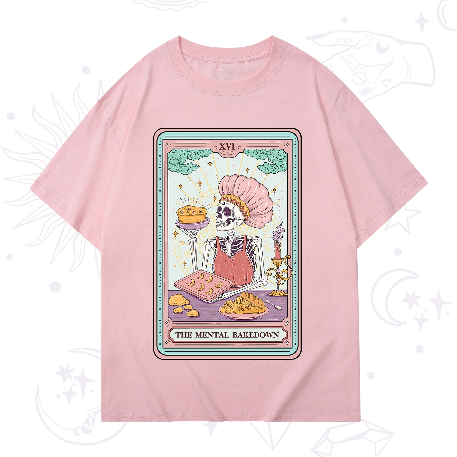 Purplehecate The Mental Bake Down Skeleton Tarot Card T-Shirt