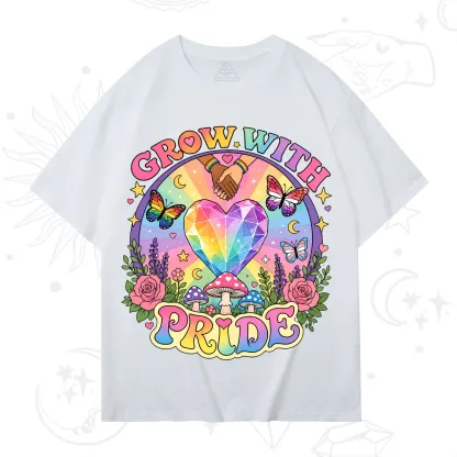 Purplehecate Grow With Pride Rainbow Heart T-Shirt