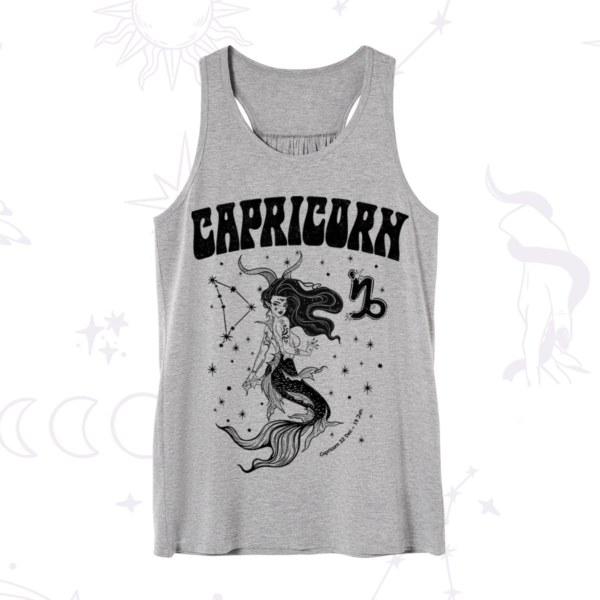 Purplehecate Capricorn Zodiac Glyphs Tank