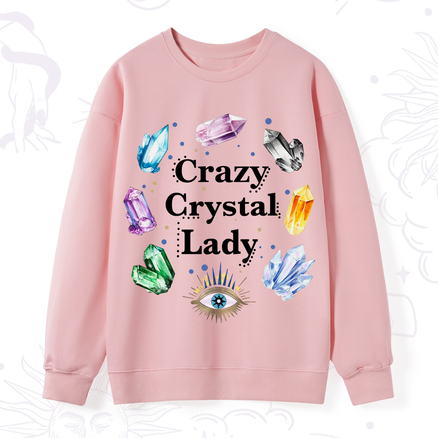 Purplehecate Crazy Crystal Lady Sweatshirt
