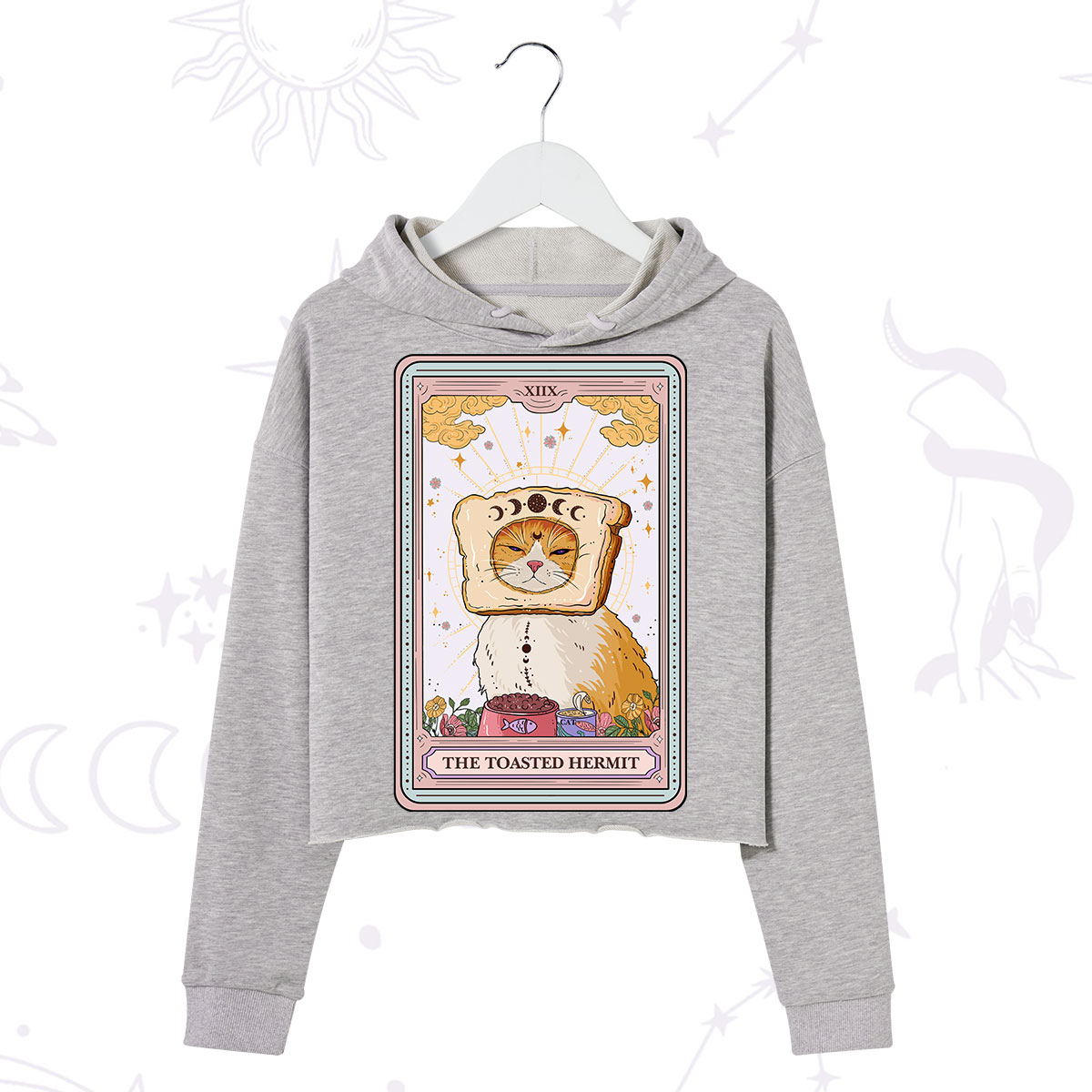 Purplehecate The Toasted Hermit Tarot Crop Hoodie