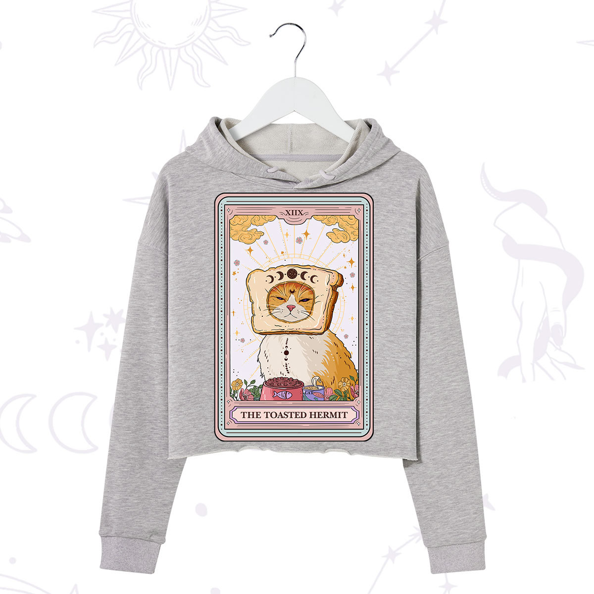 Purplehecate The Toasted Hermit Tarot Crop Hoodie