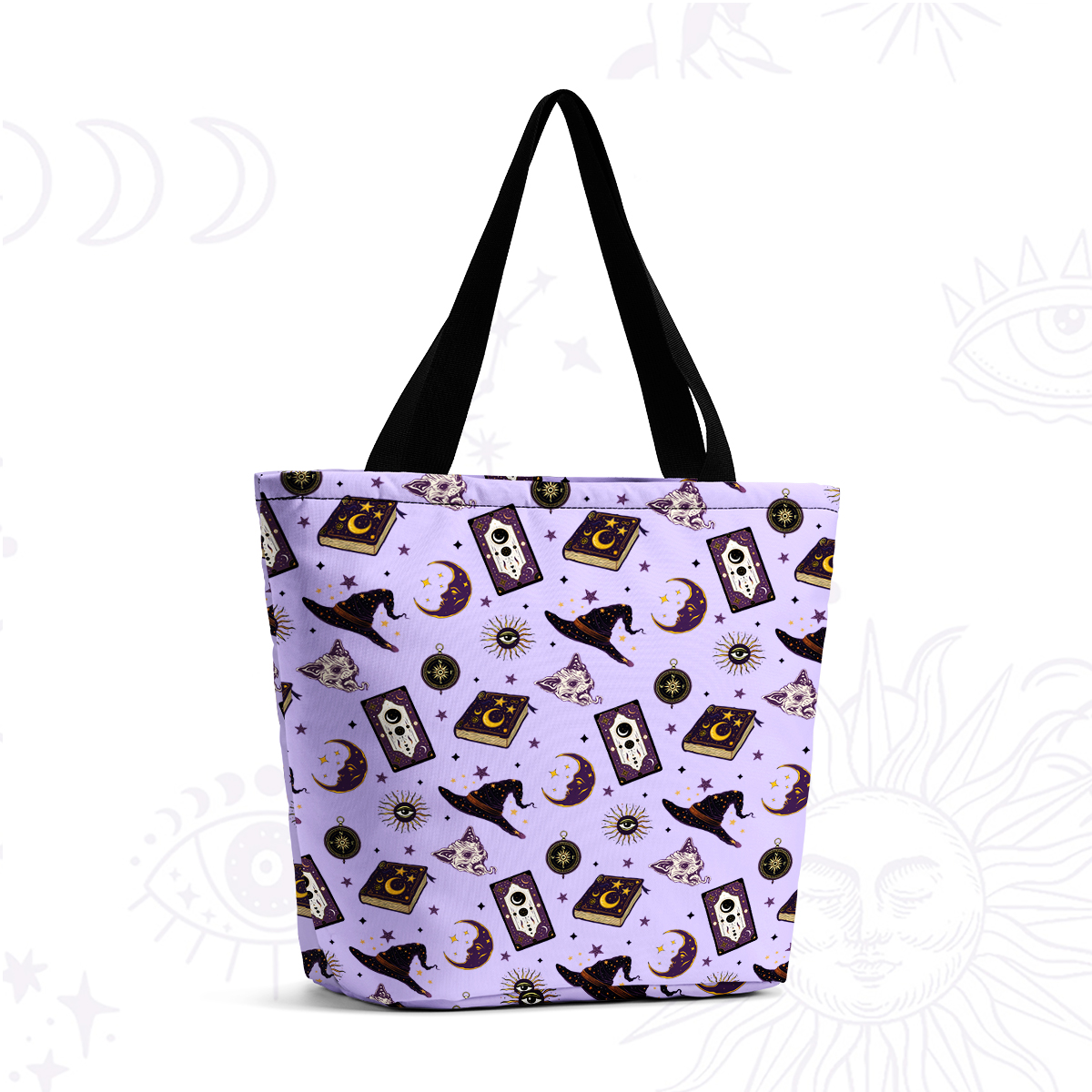 Purplehecate Mystical Magic-Themed Casual Tote Bag