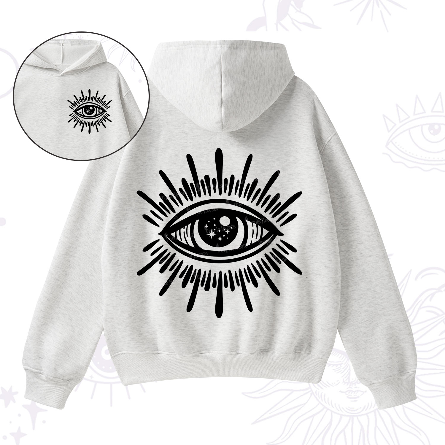 Purplehecate Evil Eye Fleece Hoodie Suit