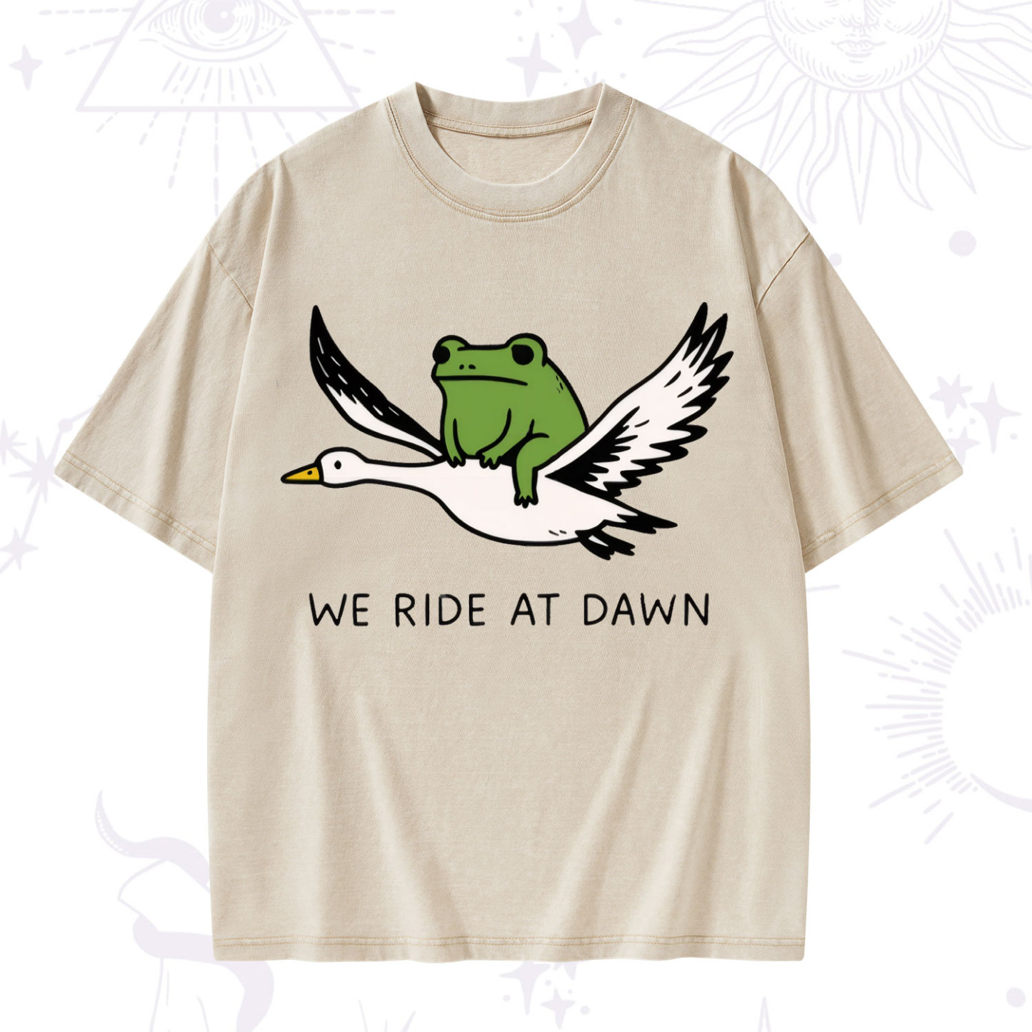 Purplehecate We Ride at Dawn Washed T-Shirt