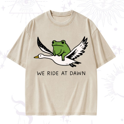 Purplehecate We Ride at Dawn Washed T-Shirt