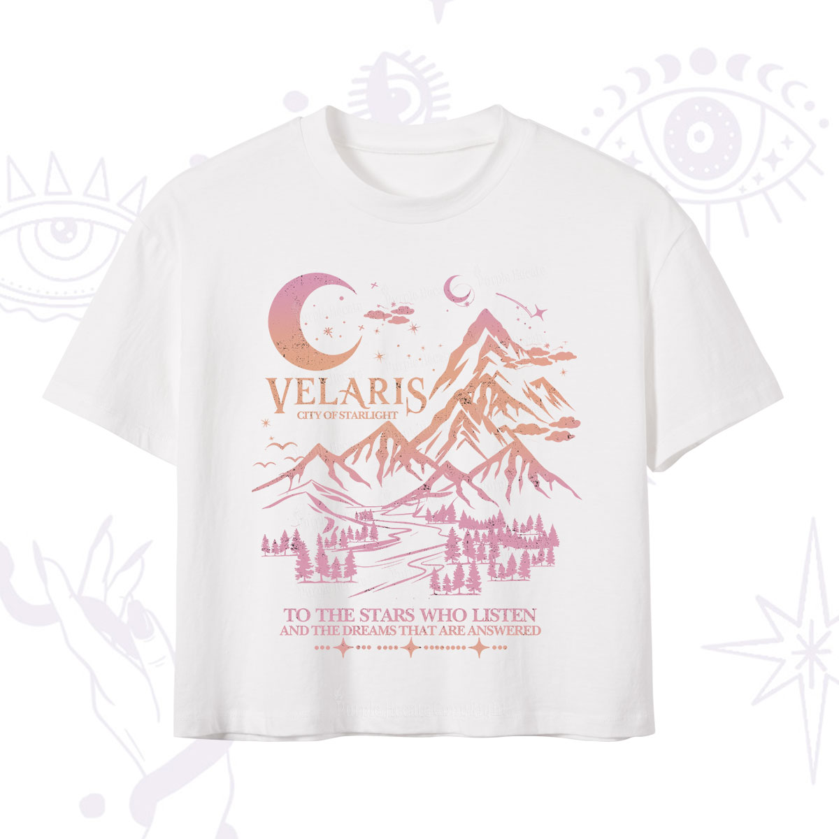 Purplehecate Echoes of the Hidden City Crop T-Shirt