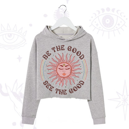 Purplehecate Be the Good See the Good Crop Hoodie