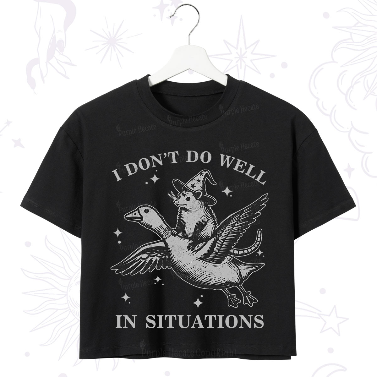 Purplehecate I Don't Do Well In Situations Crop T-Shirt