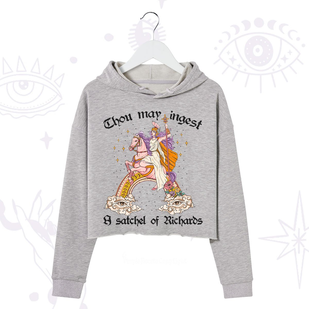 Purplehecate Thou may ingest a satchel of Richards Crop Hoodie