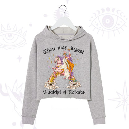 Purplehecate Thou may ingest a satchel of Richards Crop Hoodie