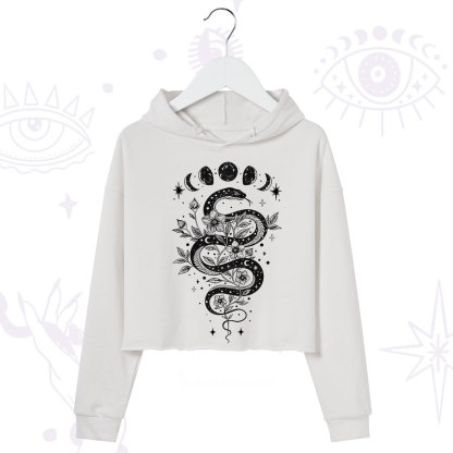 Purplehecate Serpent Spell Crop Hoodie