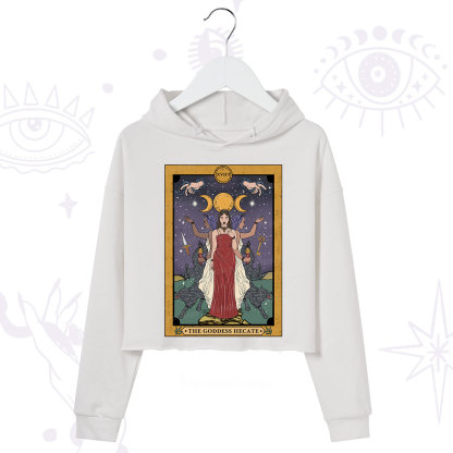 Purplehecate The Goddess Hecate Tarot Crop Hoodie