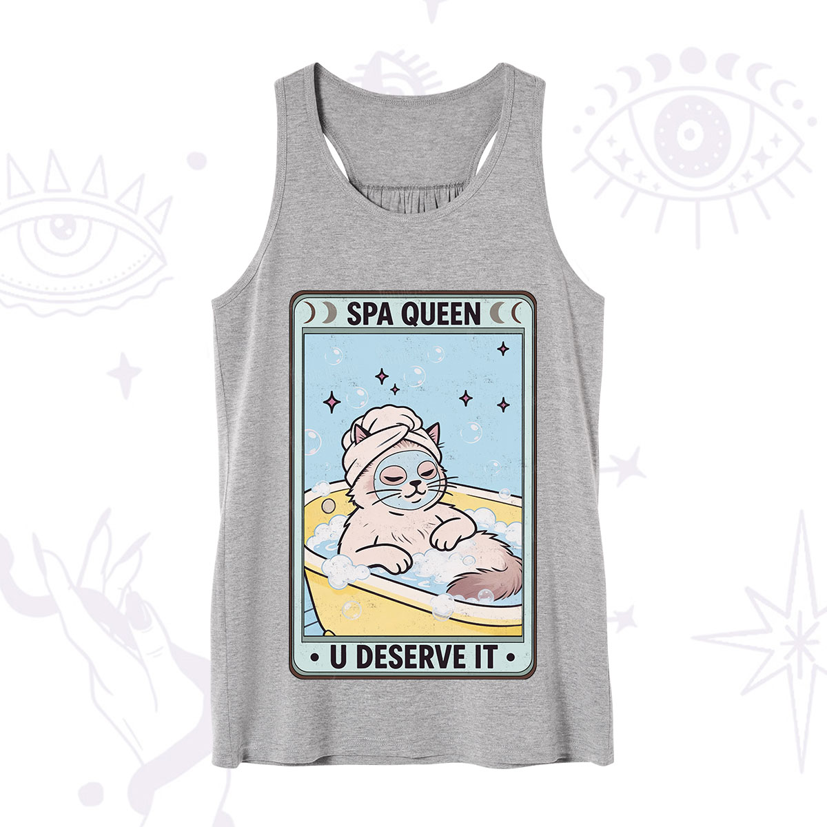 Purplehecate The Spa Queen Cat Tarot Tank