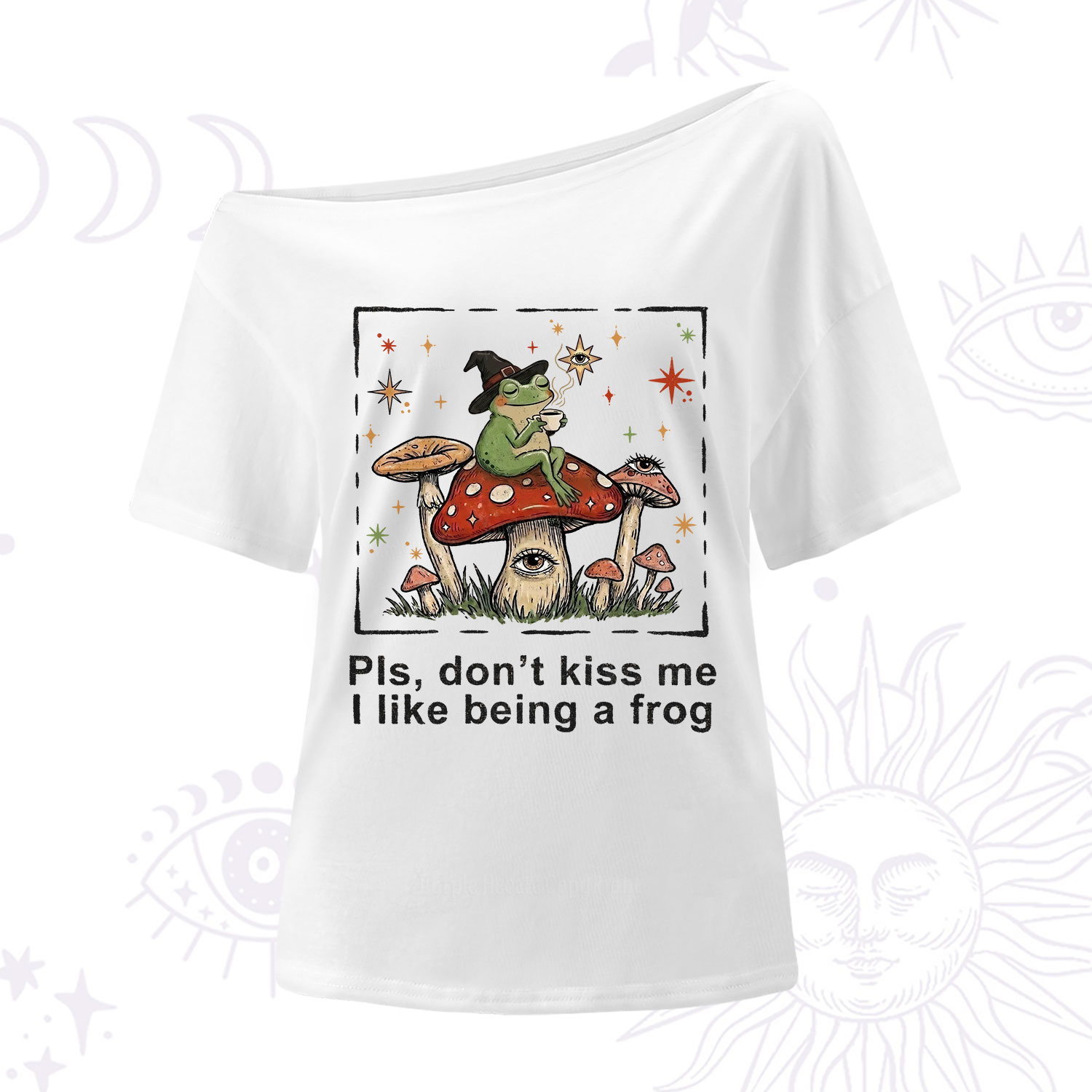 Purplehecate Please Don't Kiss Me I like Being A Frog One Shoulder T-Shirt