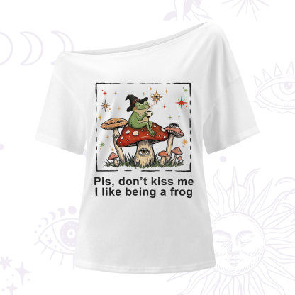 Purplehecate Please Don't Kiss Me I like Being A Frog One Shoulder T-Shirt