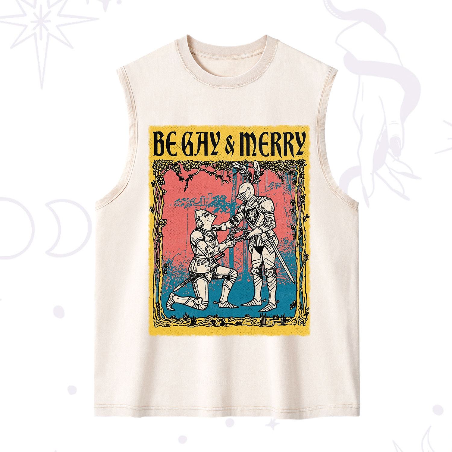 Purplehecate Be Gay Merry Medieval Knights Washed Tank