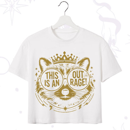 Purplehecate Royal Raccoon Rage Crop T-Shirt