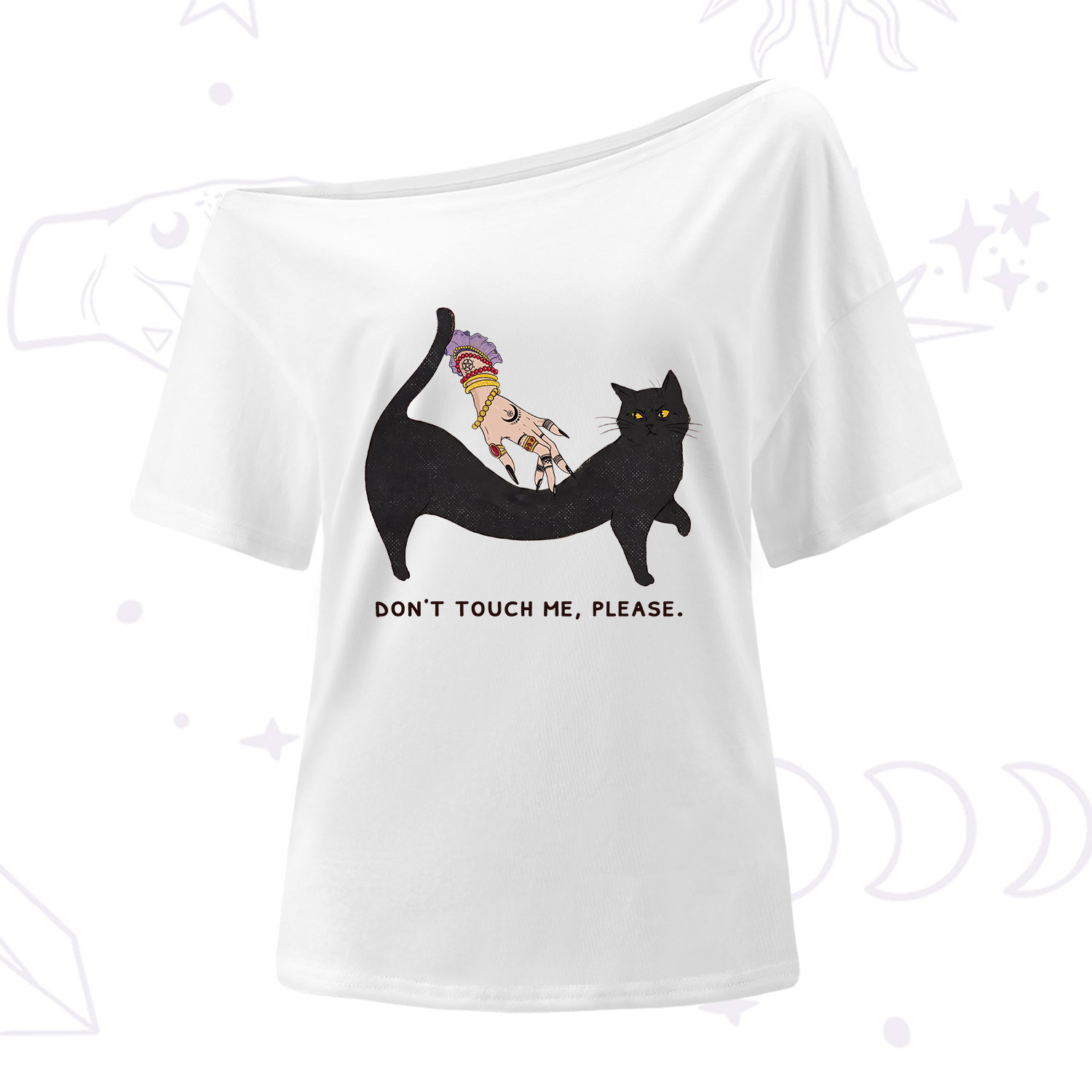 Purplehecate Don't Touch Me One Shoulder T-Shirt