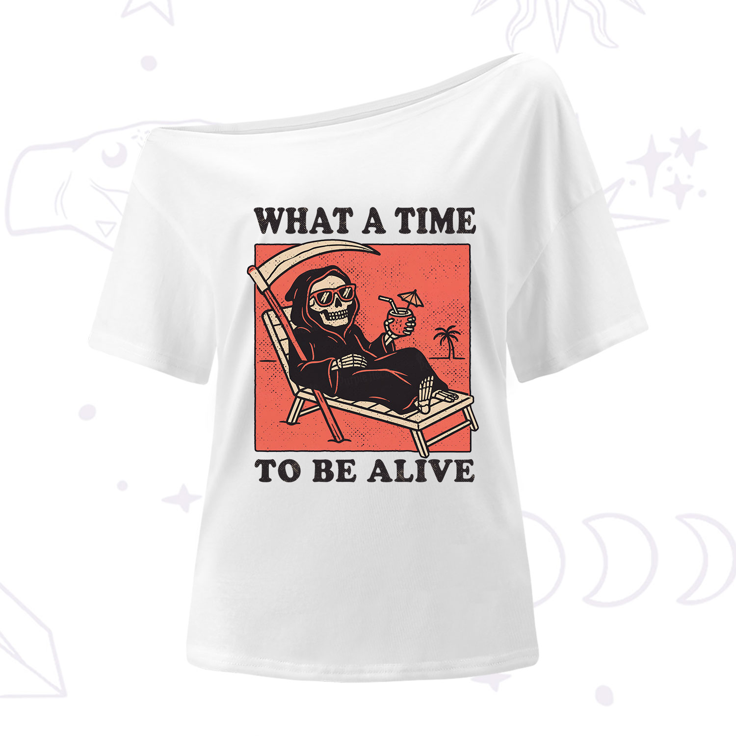 Purplehecate What A Time To Be Alive One Shoulder T-Shirt