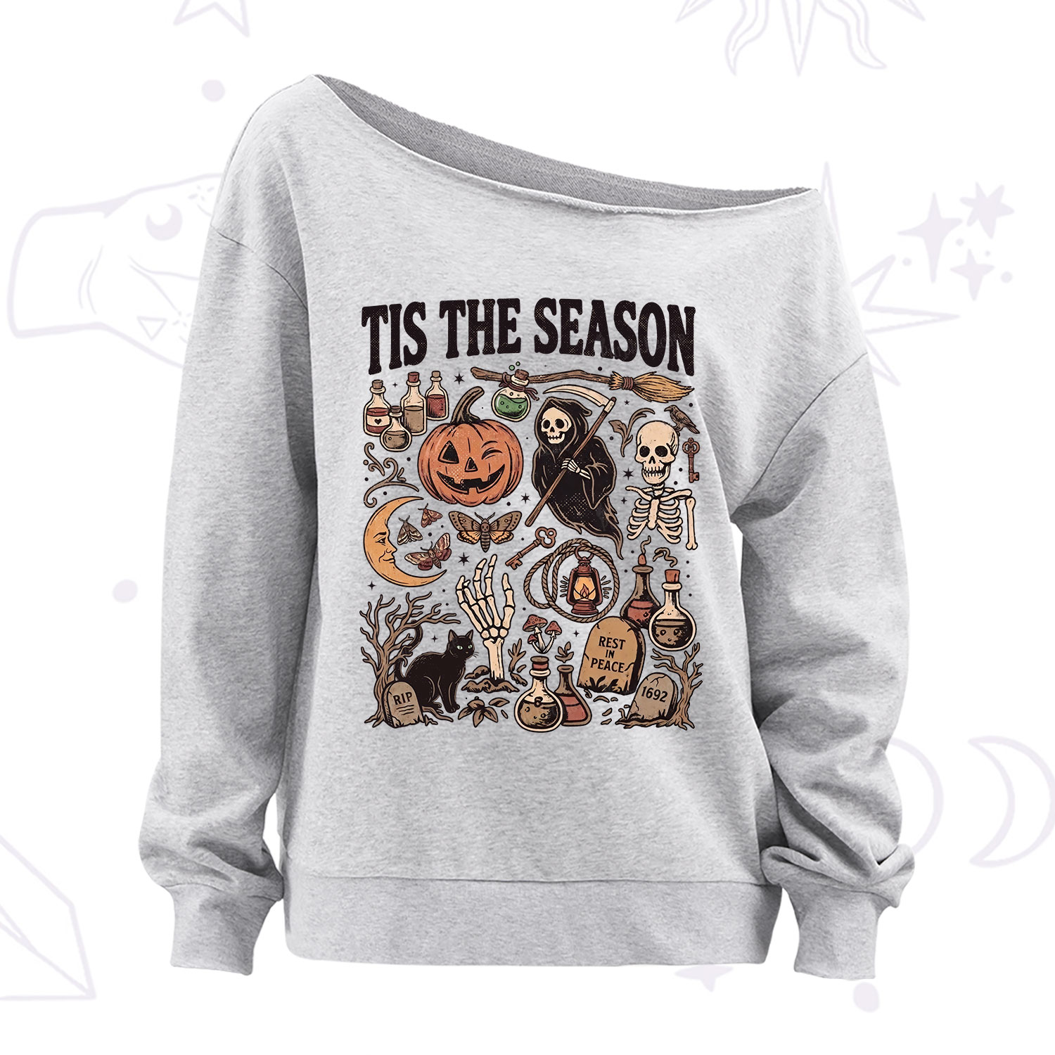 Purplehecate Tis The Season Off The Shoulder Sweatshirt