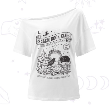 Purplehecate Salem Witch Book Club One Shoulder T-Shirt