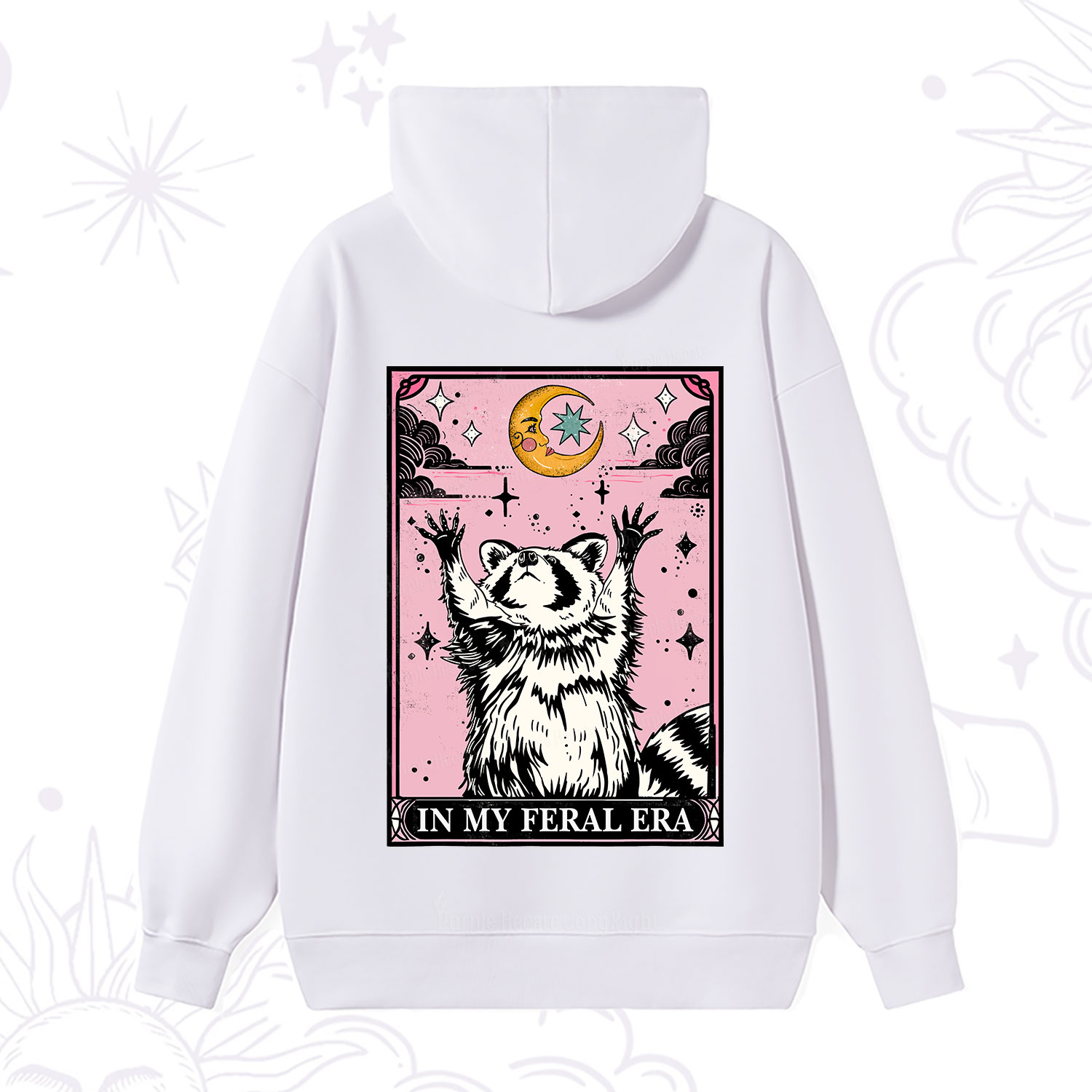 Purplehecate The In My Feral Era Tarot Raccoon Hoodie