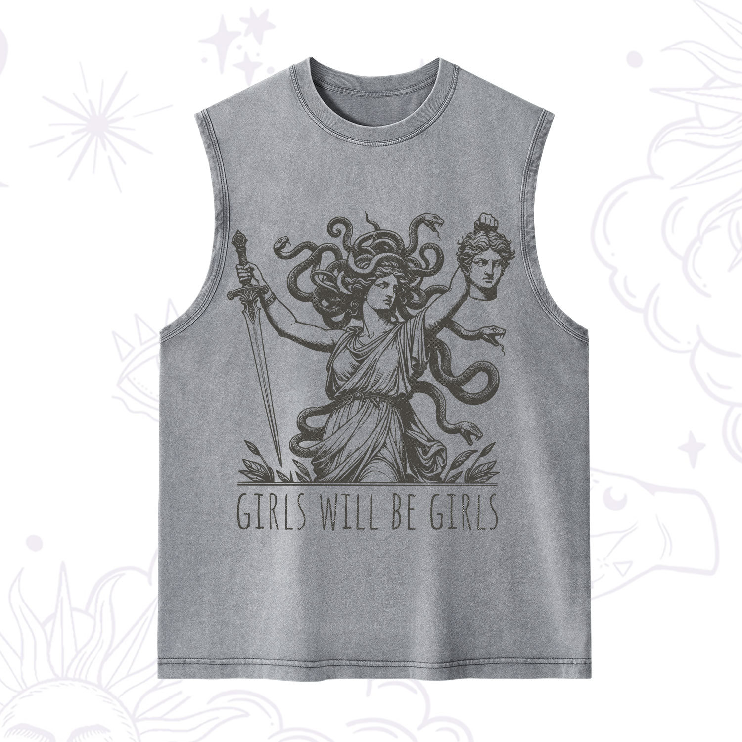 Purplehecate Girls Will Be Girls Medusa Washed Tank