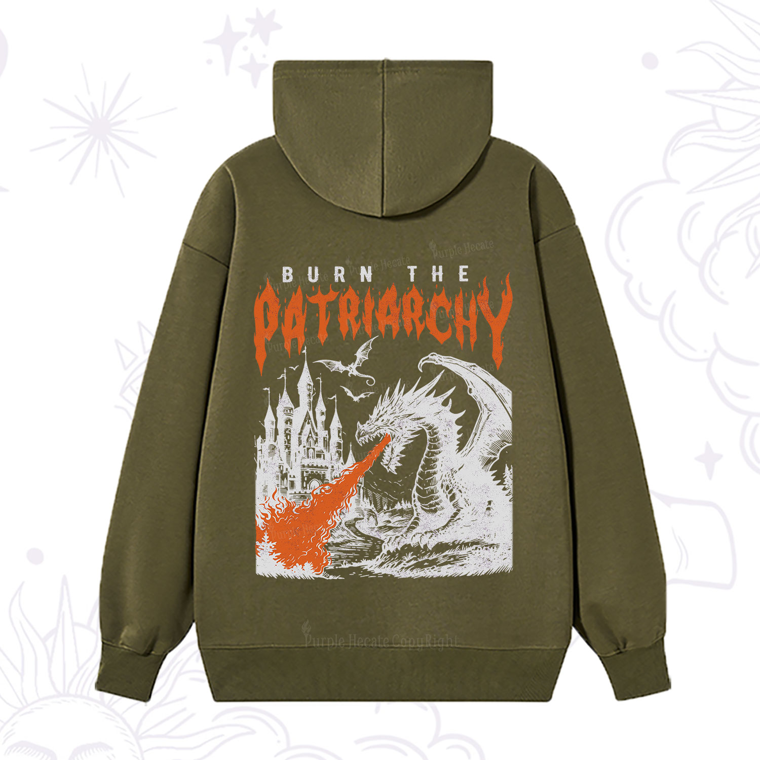 Purplehecate Burn the Patriarchy Dragon Hoodie