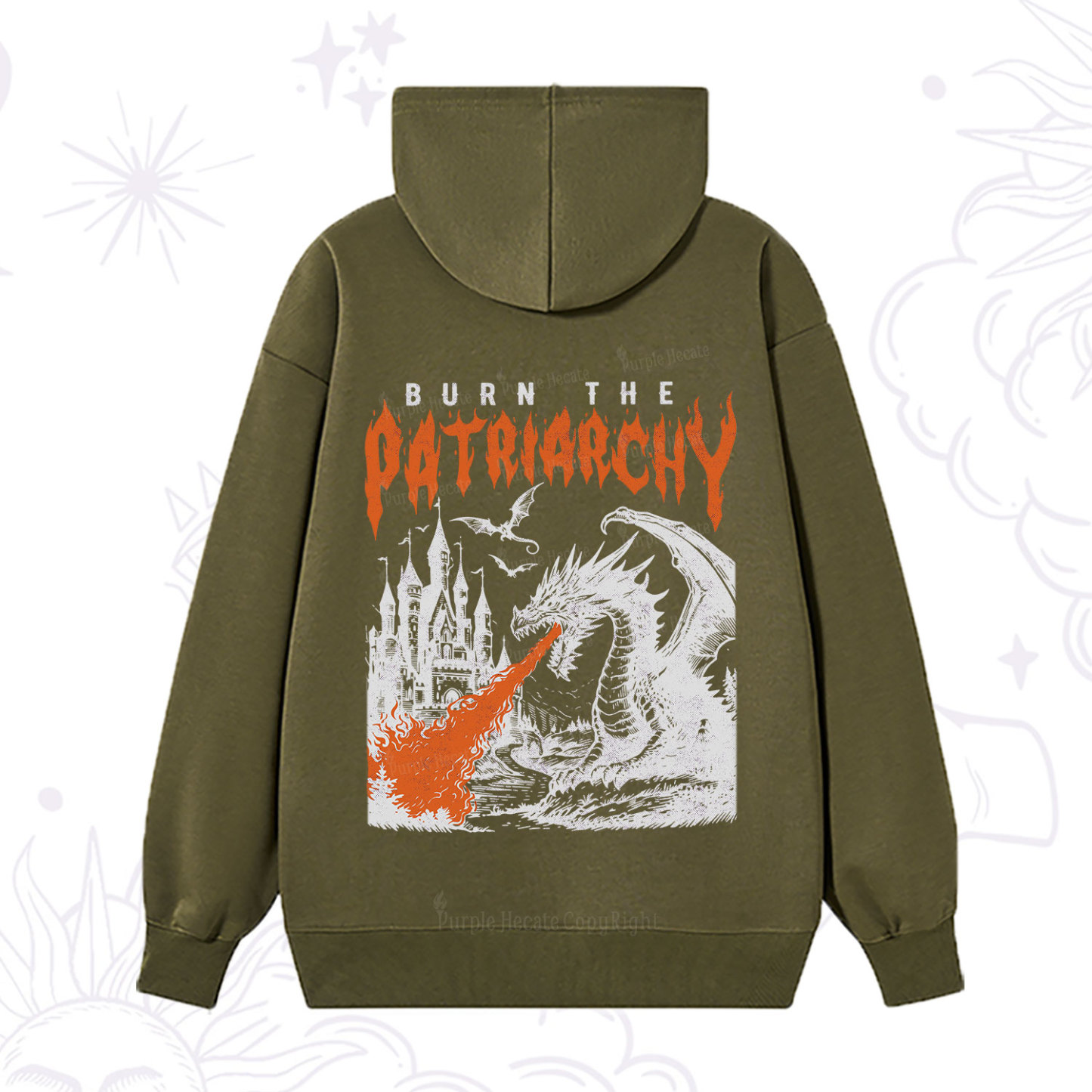 Purplehecate Burn the Patriarchy Dragon Hoodie