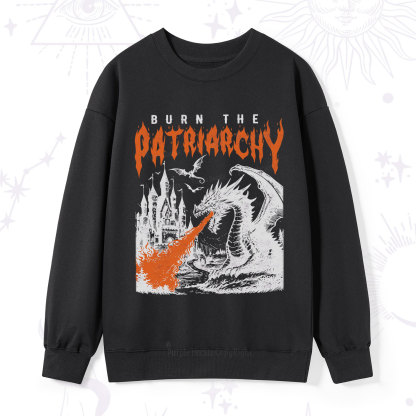 Purplehecate Burn the Patriarchy Dragon Sweatshirt