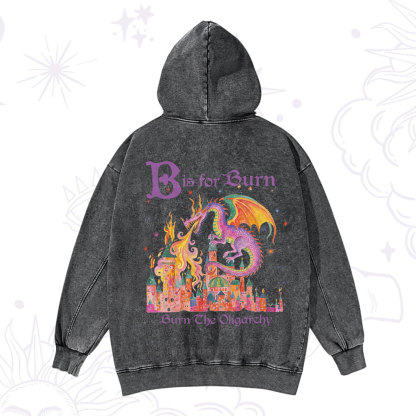 Purplehecate Burn The Oligarchy Washed Hoodie