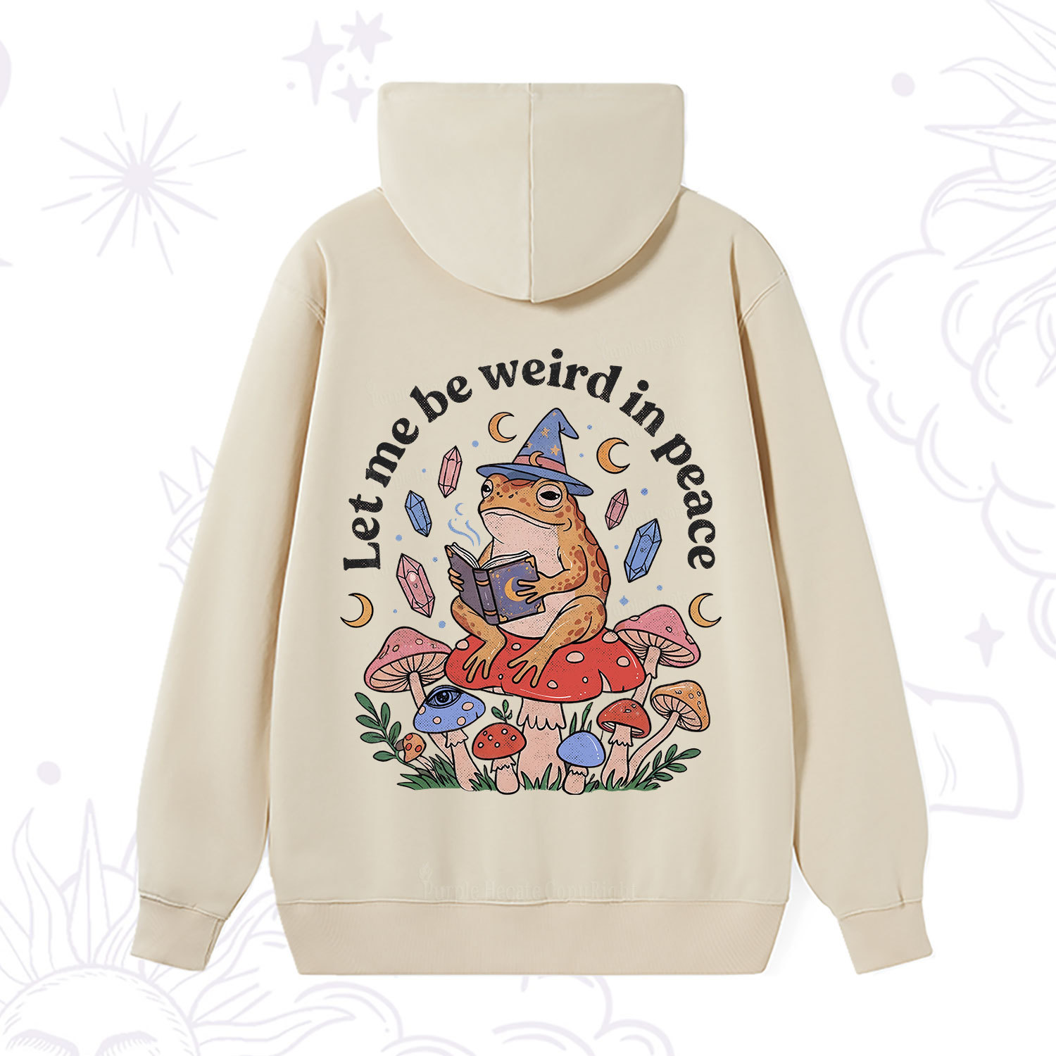 Purplehecate Let Me Be Weird in Peace Frog Hoodie
