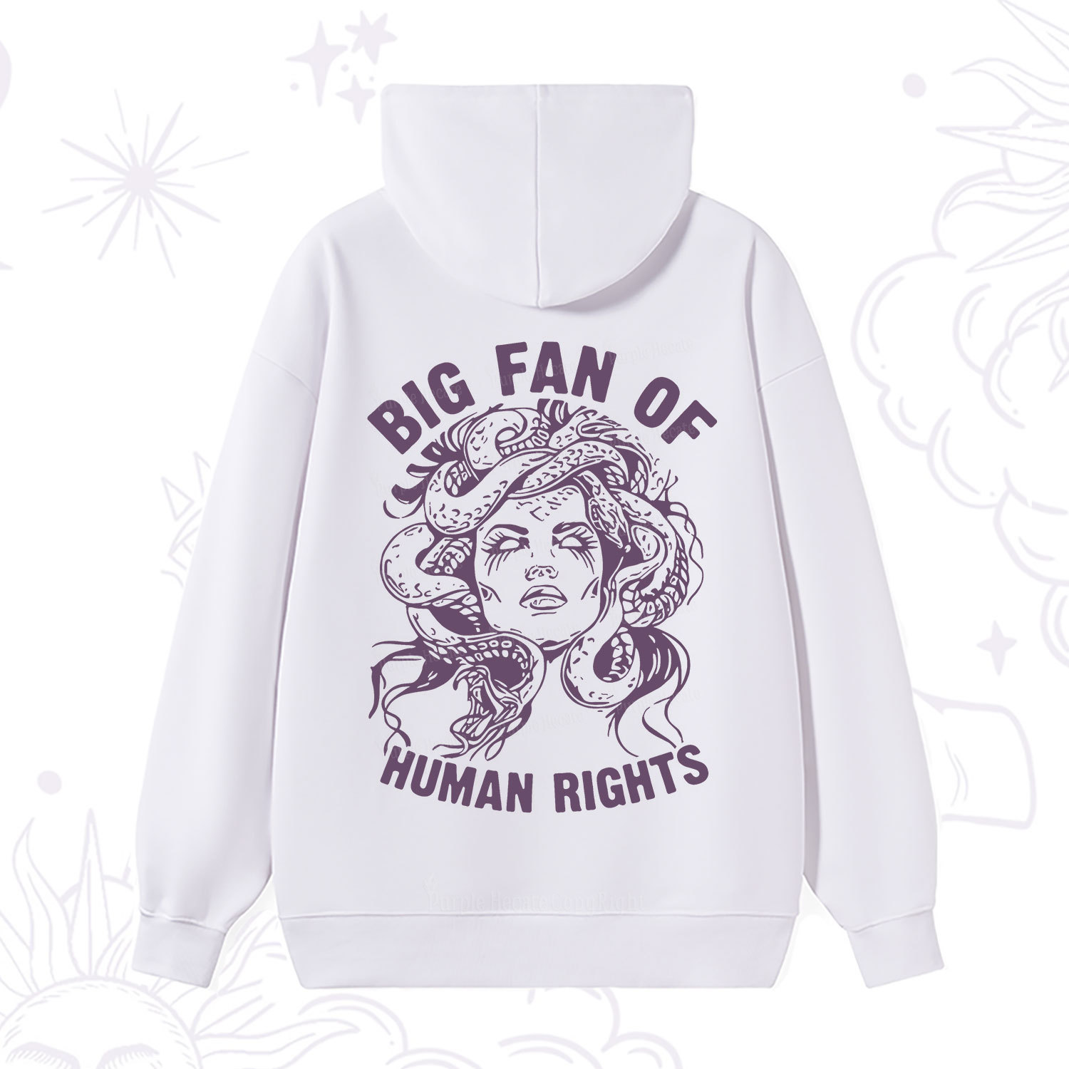 Purplehecate Big Fan of Human Rights Hoodie