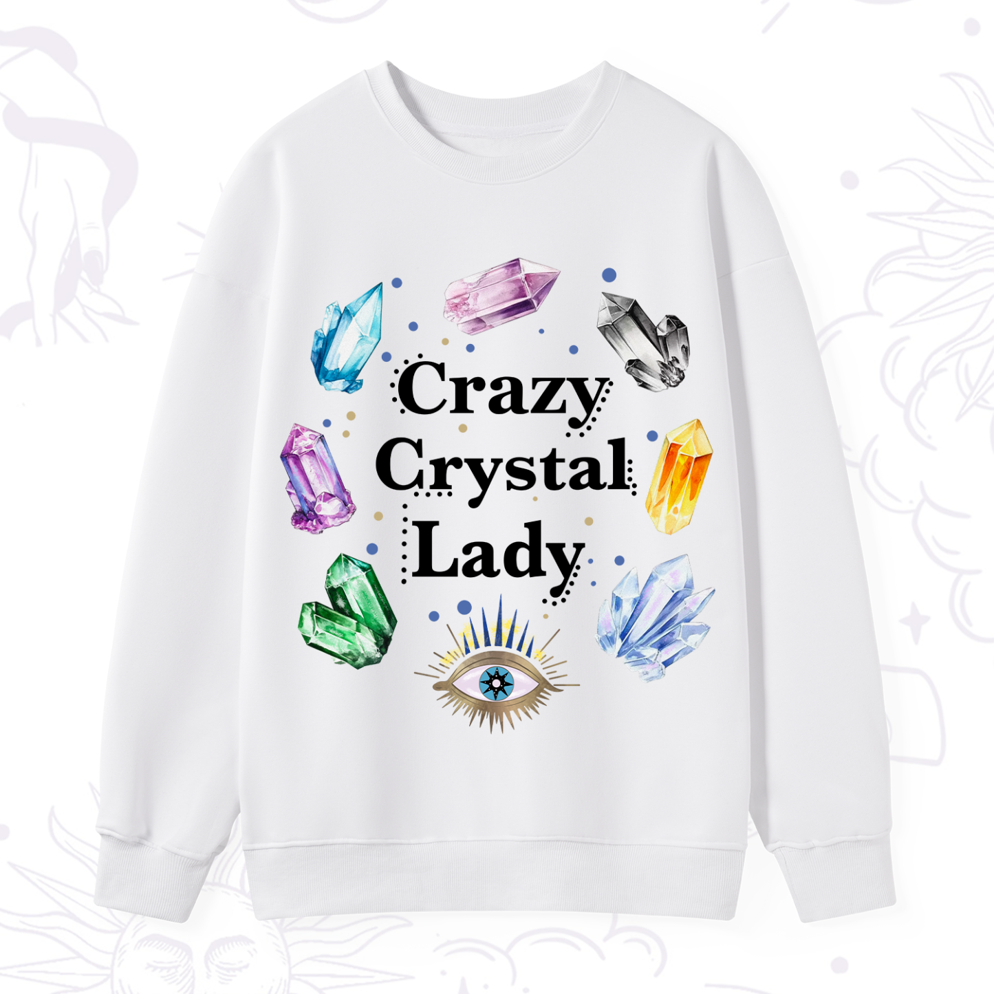 Purplehecate Crazy Crystal Lady Sweatshirt