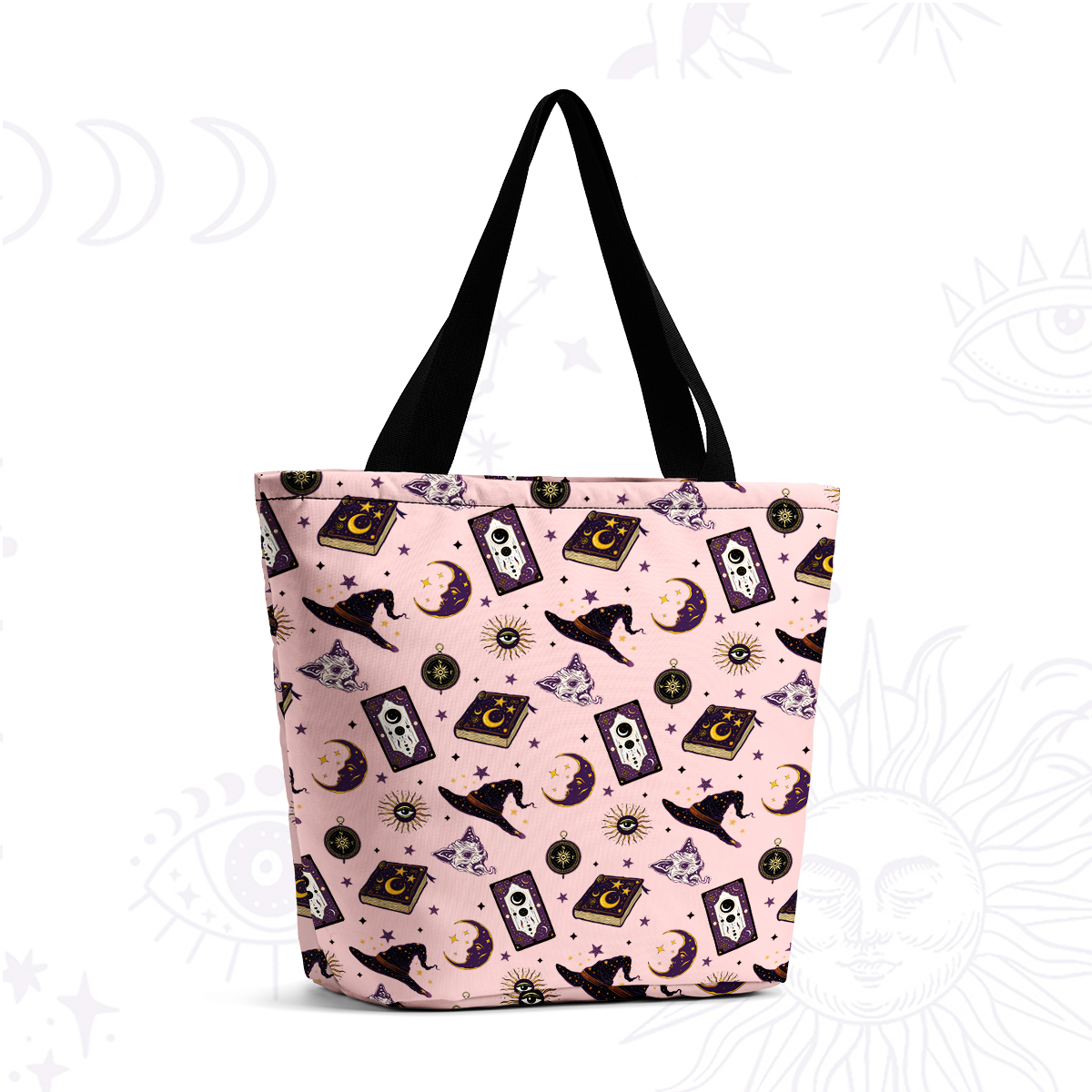 Purplehecate Mystical Magic-Themed Casual Tote Bag