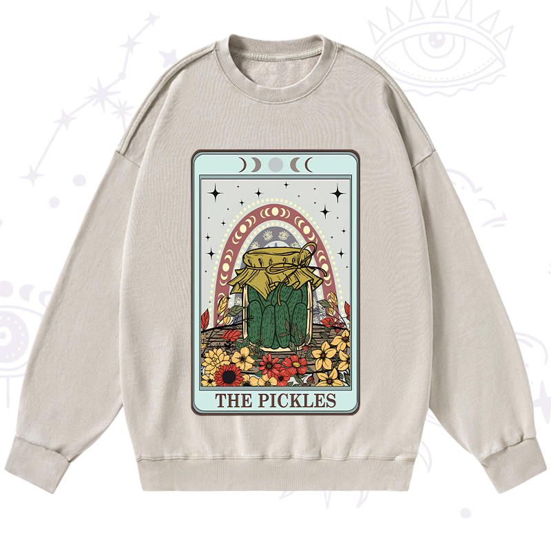 Purplehecate The Pickles Tarot Washed Sweatshirt