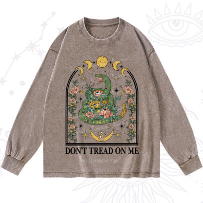 Purplehecate Don't Tread On Me Washed Long Sleeve Shirt
