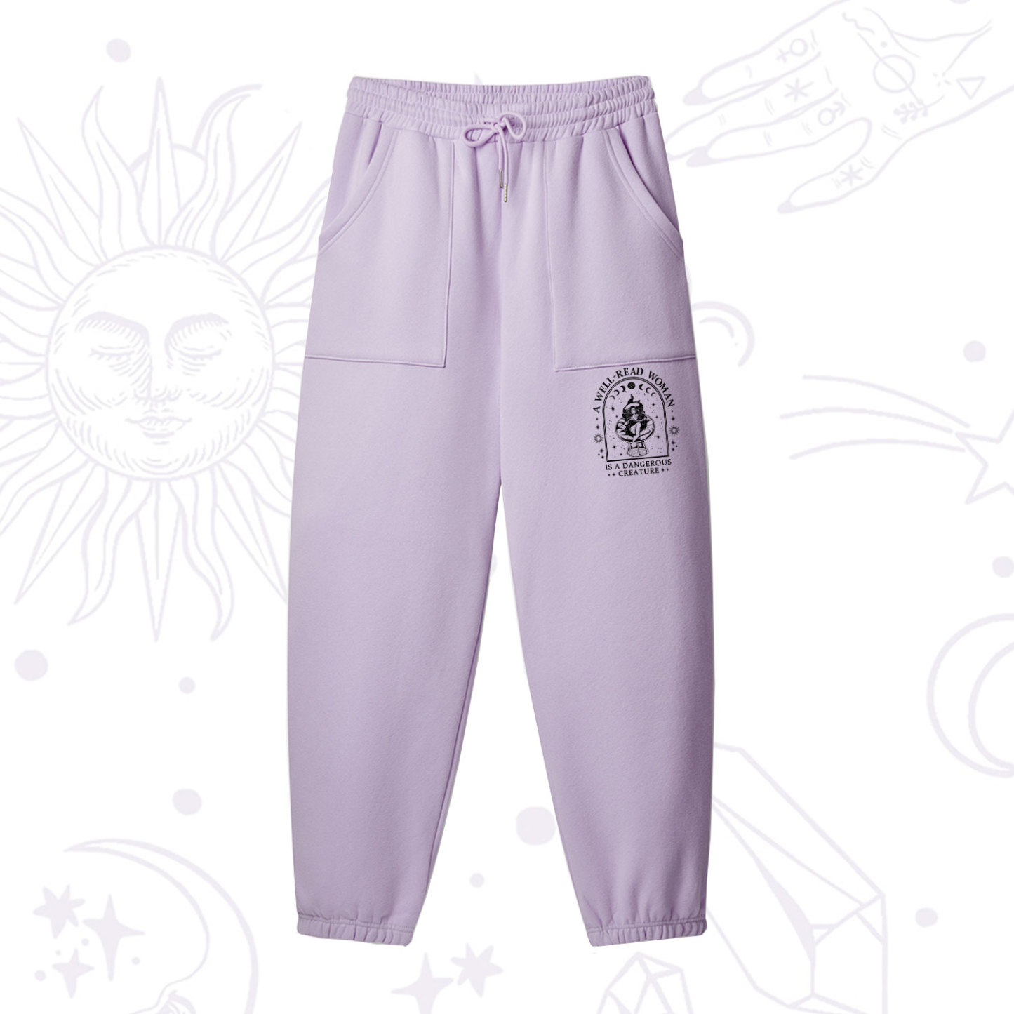 Purplehecate A Well Read Woman Bookish Fleece Sweatpants
