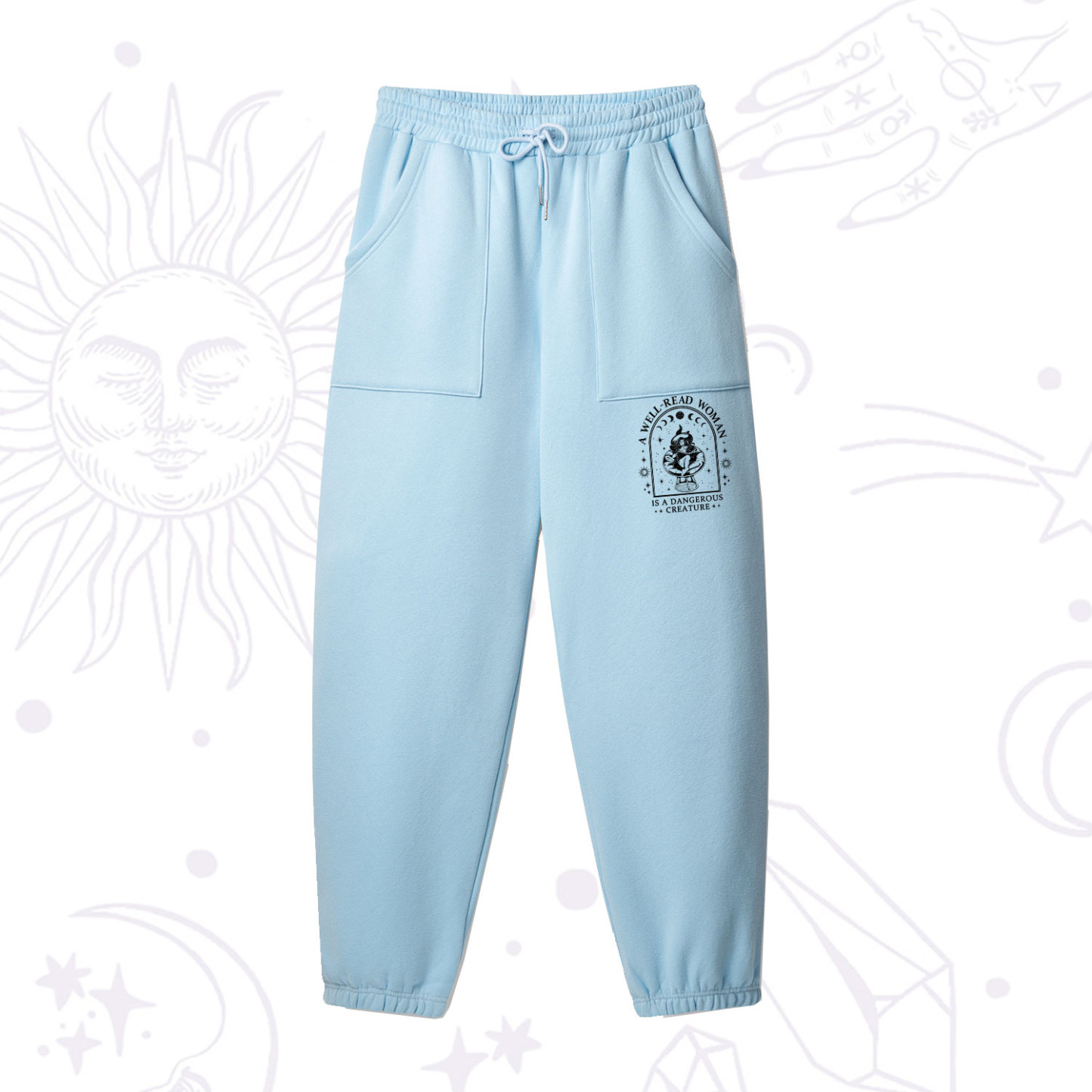 Purplehecate A Well Read Woman Bookish Fleece Sweatpants