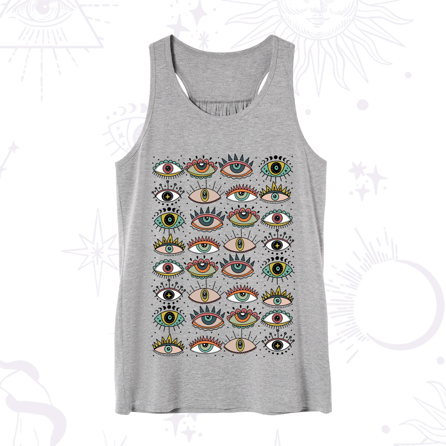 Purplehecate Evil Eye Pattern Tank