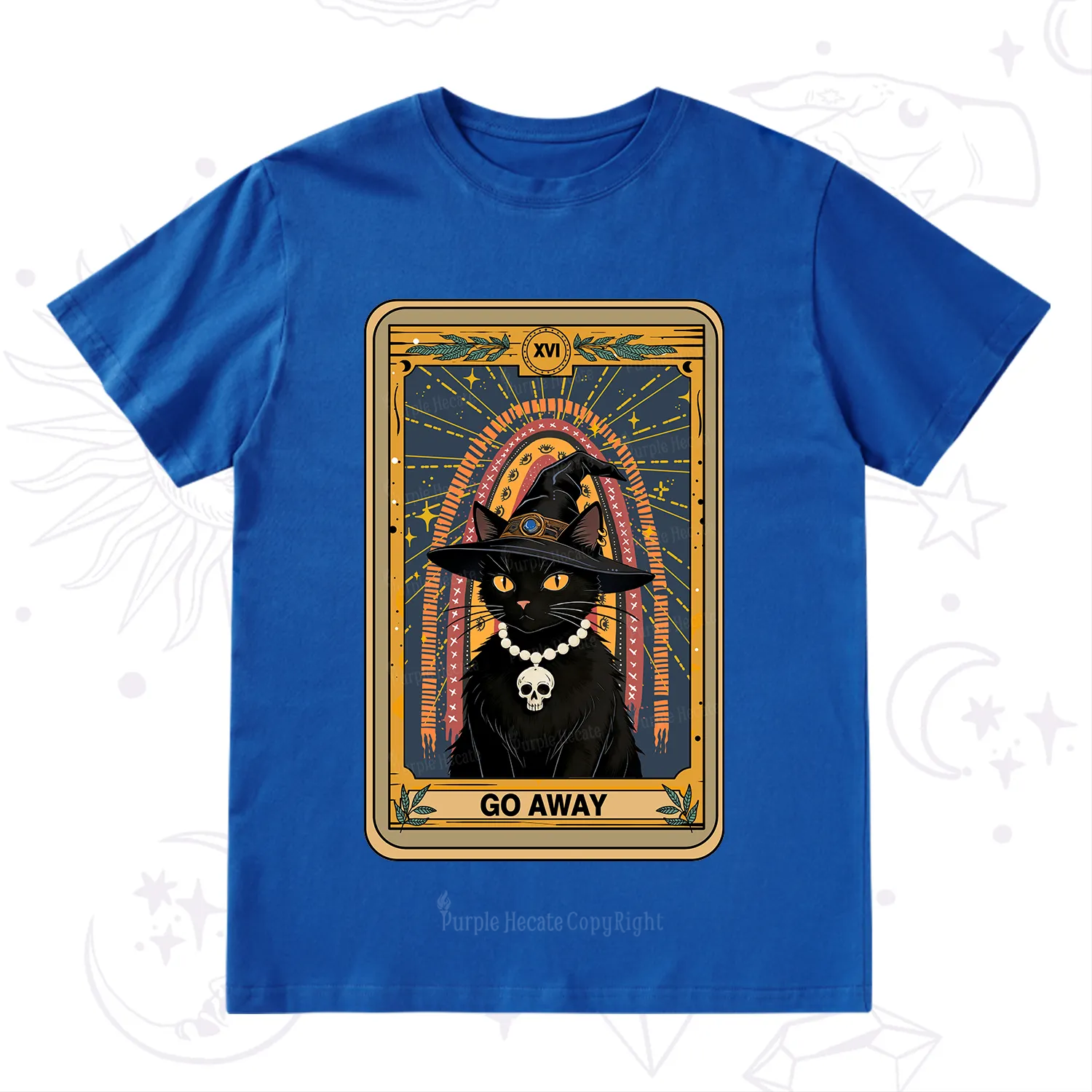Purplehecate The Go Away Cat Tarot T-Shirt