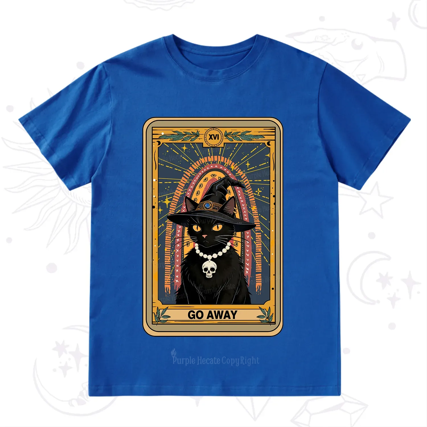 Purplehecate The Go Away Cat Tarot T-Shirt