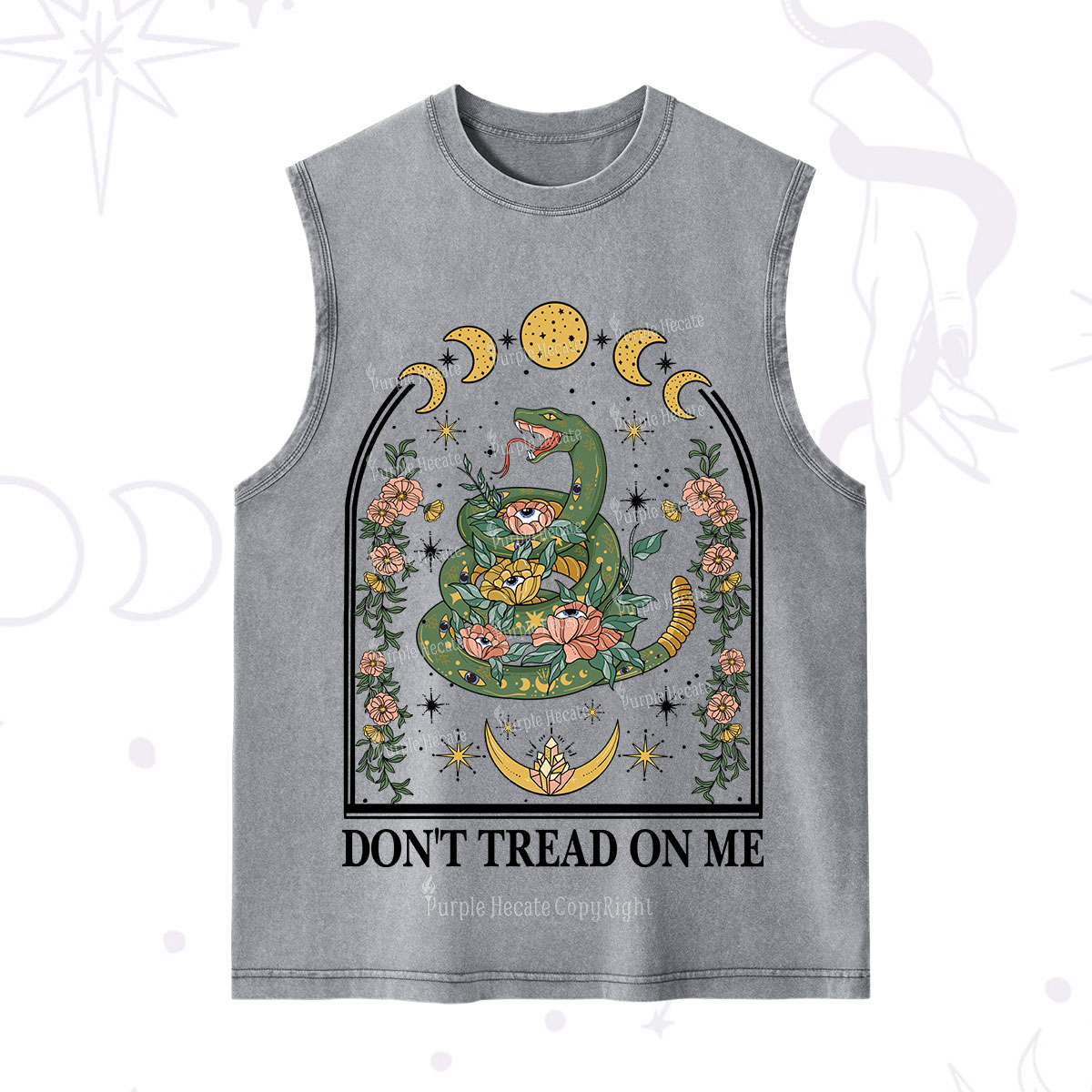 Purplehecate Don't Tread On Me Washed Tank