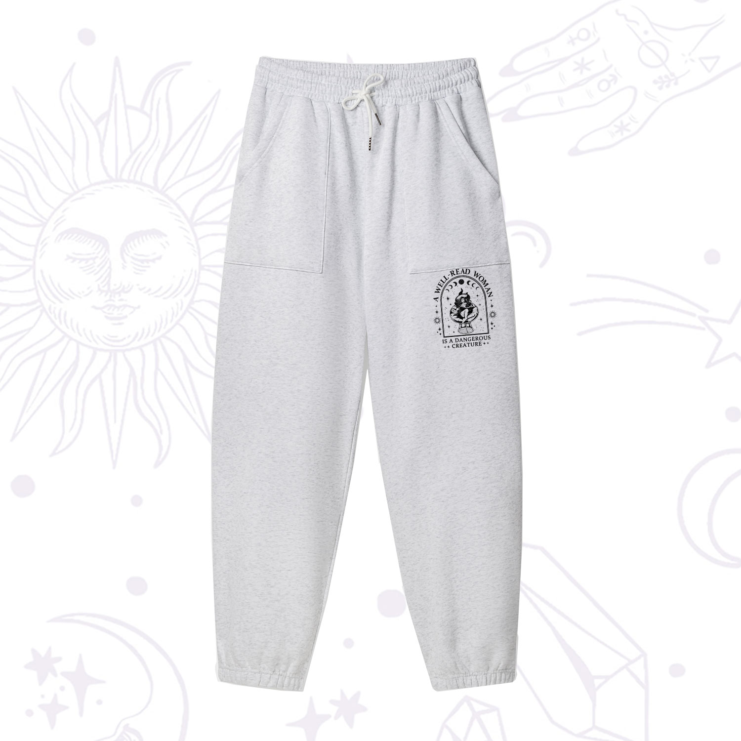 Purplehecate A Well Read Woman Bookish Fleece Sweatpants