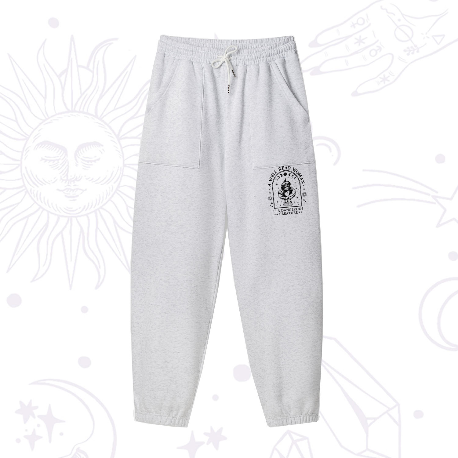 Purplehecate A Well Read Woman Bookish Fleece Sweatpants