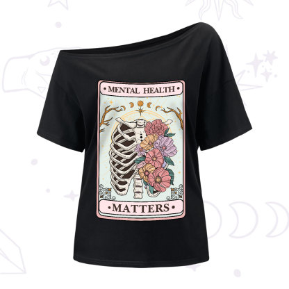 Purplehecate Mental Health Matters One-Shoulder T-Shirt