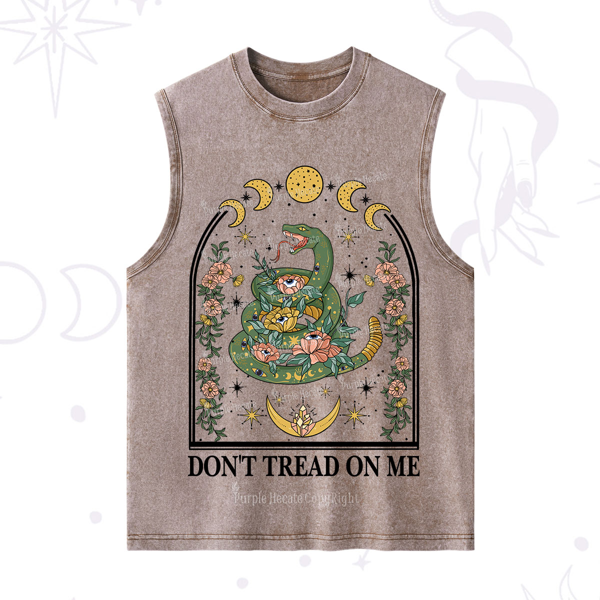Purplehecate Don't Tread On Me Washed Tank