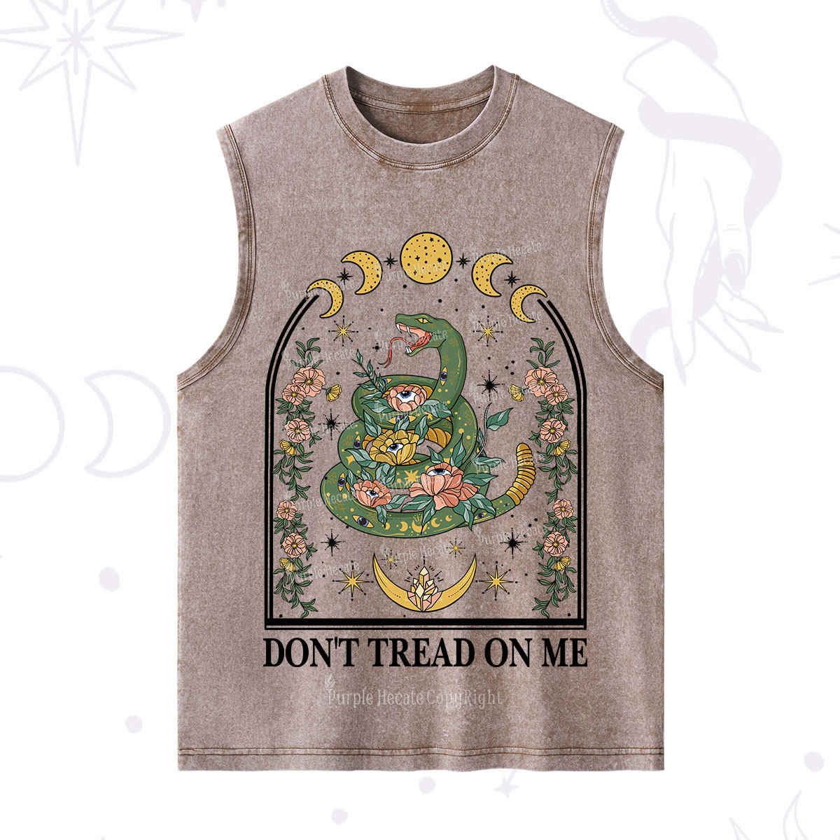 Purplehecate Don't Tread On Me Washed Tank